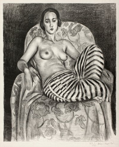 Suuri odaliski raidallisissa housuissa tekijältä Henri Matisse
