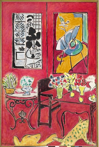 Suuri punainen sisustus tekijältä Henri Matisse