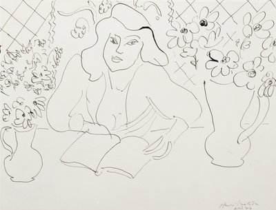 Malli kirjan kanssa tekijältä Henri Matisse