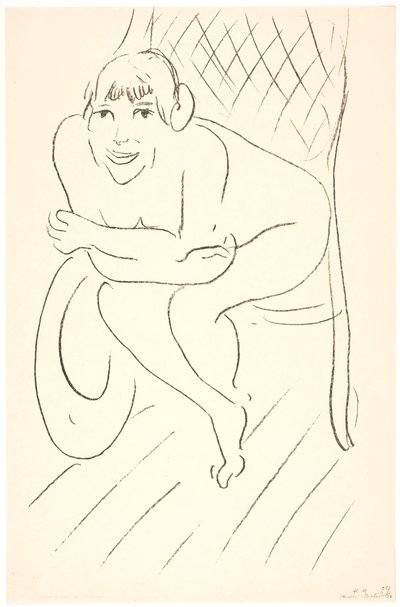 Alaston nainen keinutuolissa tekijältä Henri Matisse
