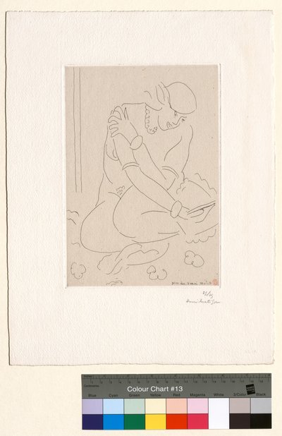 Kyykistyvä alaston, käsi olkapäällä tekijältä Henri Matisse