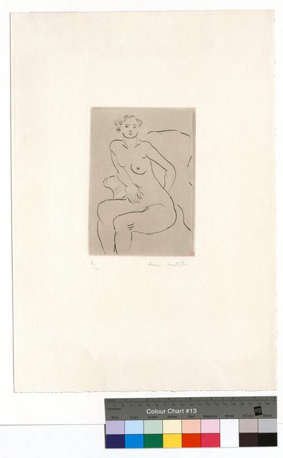 Alaston lepotuolissa, vasen käsi tekijältä Henri Matisse