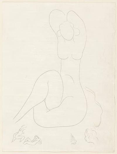 Useita sonetteja: "Quelle soie...", levy 28 teoksesta Poesies de Mallarmé. tekijältä Henri Matisse