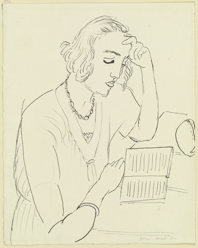 Lukeva nainen tekijältä Henri Matisse