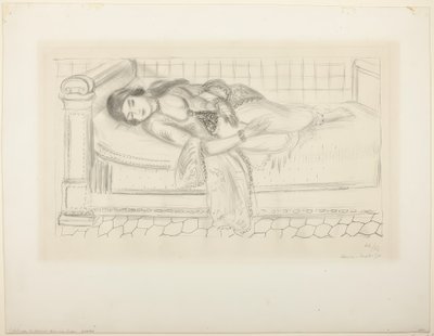 Makuuasennossa oleva hahmo tekijältä Henri Matisse