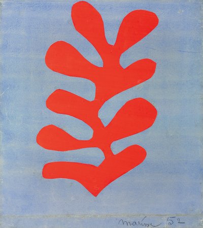 Punalevää taivaansinisellä taustalla tekijältä Henri Matisse