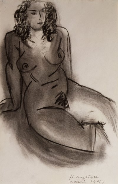 Istuva alaston nainen tekijältä Henri Matisse
