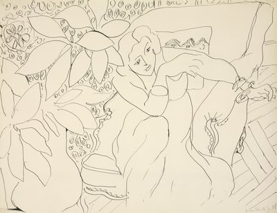 Istuva nainen tekijältä Henri Matisse