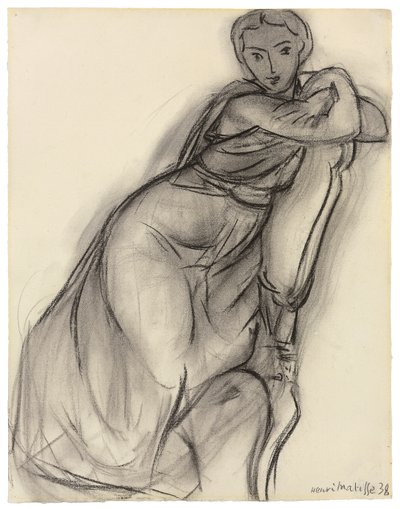 Istuva nainen tekijältä Henri Matisse