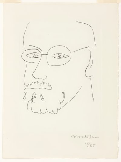 Omakuva, kolmen neljäsosan näkymä tekijältä Henri Matisse