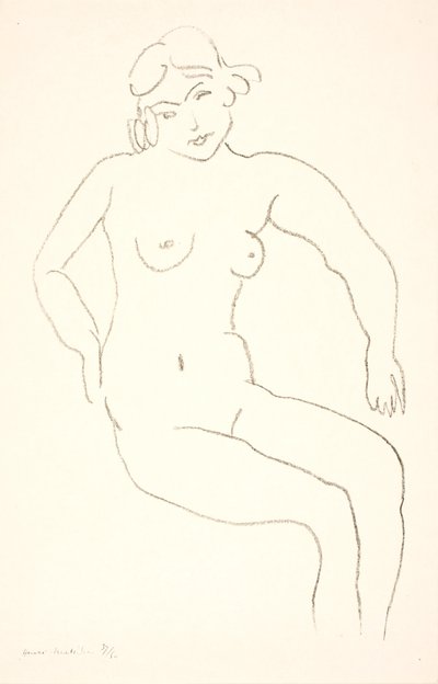 Istuva alaston naismalli tekijältä Henri Matisse