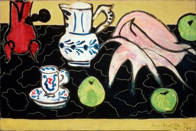 Asetelma simpukan kanssa mustalla marmorilla tekijältä Henri Matisse