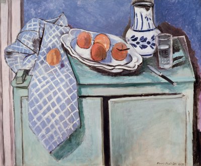 Asetelma vihreällä pöytälaudalla tekijältä Henri Matisse