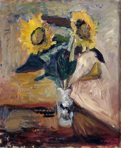 Auringonkukkia maljakossa tekijältä Henri Matisse