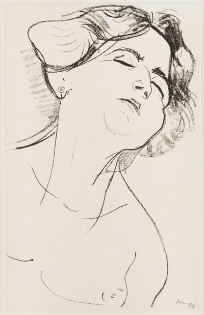 Naisen pää, silmät suljettuina tekijältä Henri Matisse