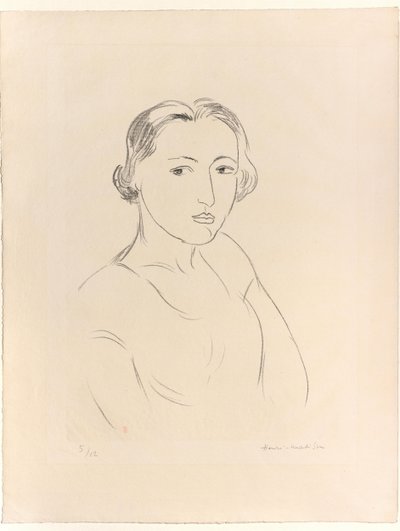 Nuoren naisen pää tekijältä Henri Matisse