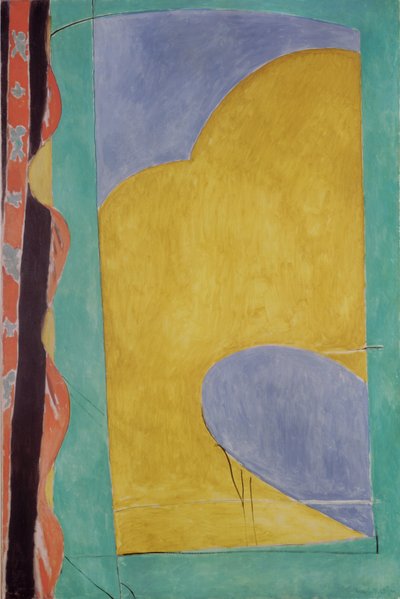 Keltainen verho, noin 1915 (öljy kankaalle) tekijältä Henri Matisse