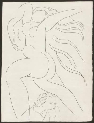 Malja, lautasella yksi Poesies de Mallarmé -teoksesta. tekijältä Henri Matisse