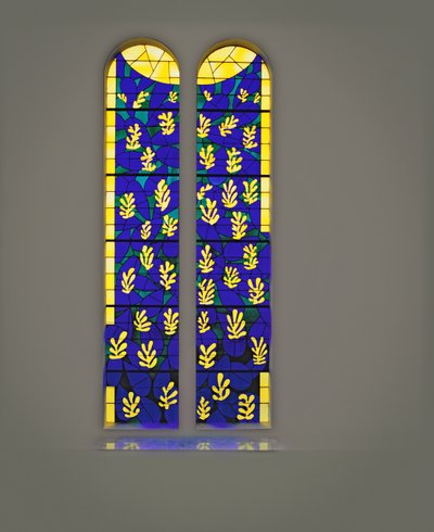 Elämänpuu lasimaalaukset, Rukousnauhan kappeli, Vence tekijältä Henri Matisse