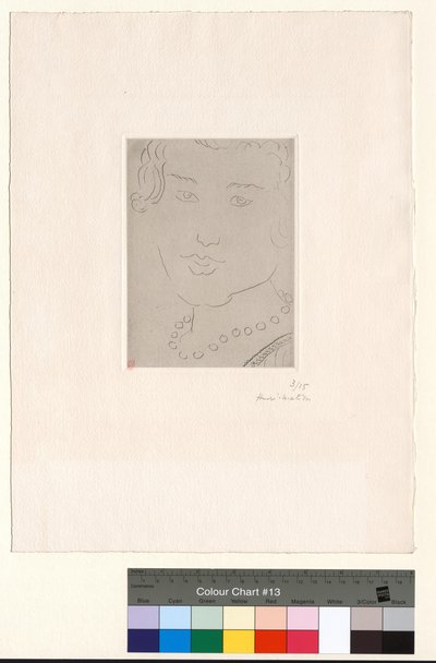 Kasvot ja helmikaulakoru tekijältä Henri Matisse