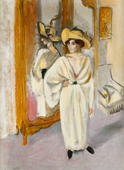 Nainen valkoisessa, noin 1918-19 (öljy kankaalle). tekijältä Henri Matisse