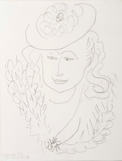 Nainen ja hattu tekijältä Henri Matisse