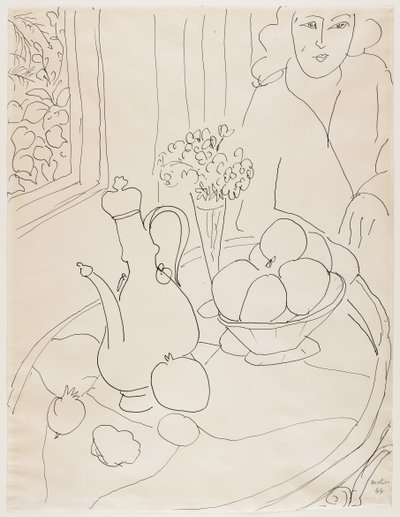 Nainen kanssa asetelma tekijältä Henri Matisse