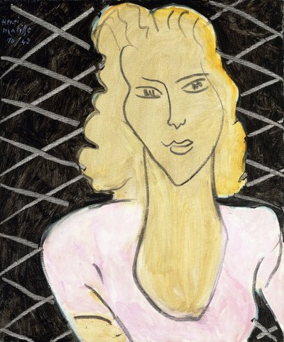 Nuori tyttö vaaleanpunaisessa mekossa tekijältä Henri Matisse