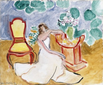Nuori tyttö valkoisessa mekossa tekijältä Henri Matisse