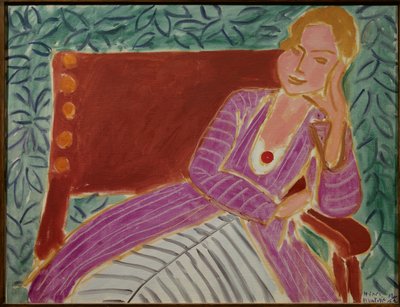 jeune fille assise robe persanne 1942 (öljy kankaalle) tekijältä Henri Matisse