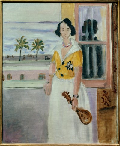 la femme a la mandoline 1922 (öljy kankaalle) tekijältä Henri Matisse