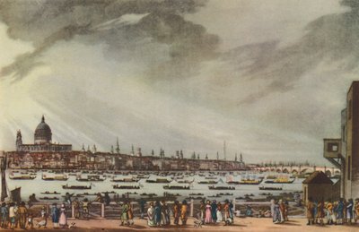 "Lord Nelsonin hautajaiskulkue vesillä Greenwichin sairaalasta Whitehalliin, 9. tammikuuta 1806 tekijältä Henri Merke