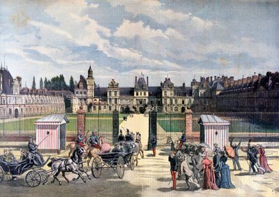 Tasavallan presidentin saapuminen Château de Fontainebleau, 1892 tekijältä Henri Meyer