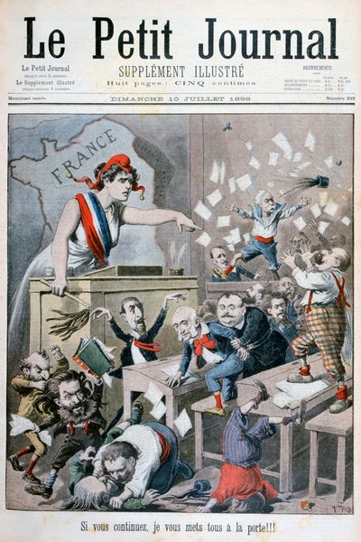 Karikatyyri edustajainhuoneesta, Pariisi, 1898 tekijältä Henri Meyer