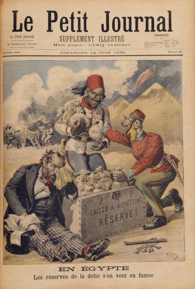 Egypti: Velkavarannot nousevat savuun, kuva Le Petit Journalista, 14. kesäkuuta 1896 tekijältä Henri Meyer