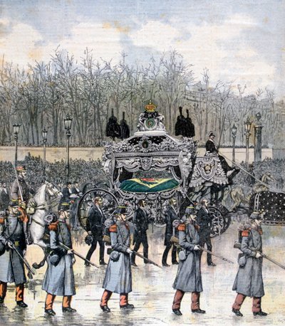Brasilian keisarin hautajaiset 1891 tekijältä Henri Meyer