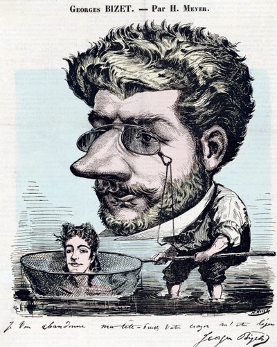 Georges Bizet (1838-1875), ranskalainen säveltäjä - Karikatyyri, Bizet