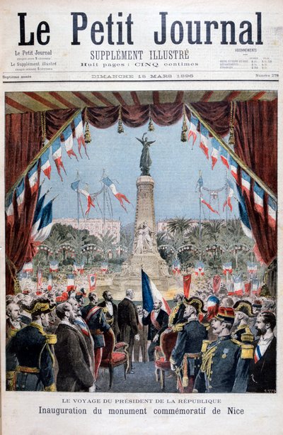 Presidentti Faure muistomerkin avajaisseremoniassa Nizzassa vuonna 1896 tekijältä Henri Meyer