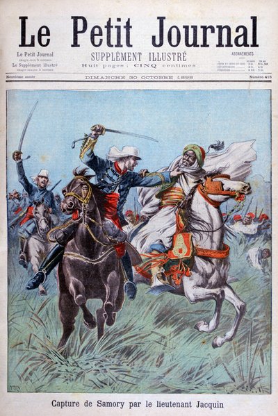 Luutnantti Jacquin valtasi Toure Samoryn lähellä Guelemoua vuonna 1898. tekijältä Henri Meyer