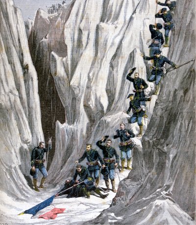Luutnantti Bujonin ruumis löydetty Ranskan Alpeilta, 1891 tekijältä Henri Meyer