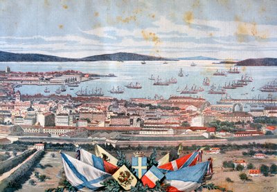 Toulonin satama, 1893 tekijältä Henri Meyer