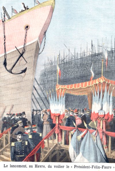 Purjevene FelixFaure paljastetaan Le Havressa. tekijältä Henri Meyer