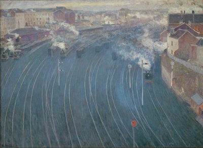 Gare du Luxembourg, Bryssel (maalaus kankaalle) tekijältä Henri Ottmann