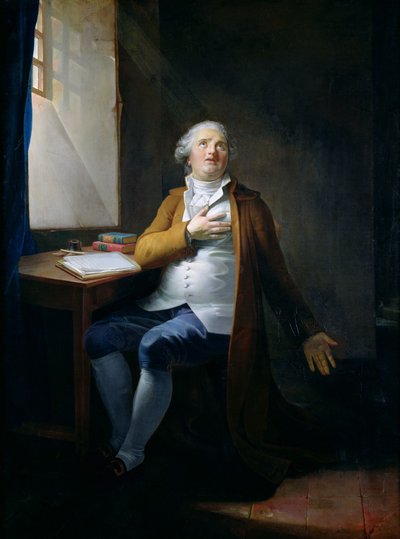 Ludvig XVI (1754-93) temppelissä, n. 1795 (öljy kankaalle) tekijältä Henri Pierre Danloux