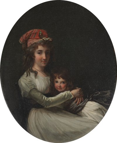 Muotokuva äidistä ja tyttärestä, n. 1794-95. tekijältä Henri Pierre Danloux
