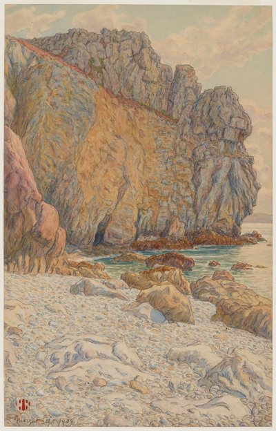 Port Haorin kalliot. Morgat tekijältä Henri Rivière