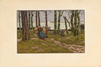 Myrskyn jälkimainingit, Launayn lahti (Loguivy) tekijältä Henri Rivière