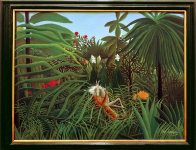 Cheval attaqué par unguar tekijältä Henri Rousseau
