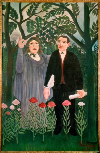 Muse inspiroi runoilijaa tekijältä Henri Rousseau