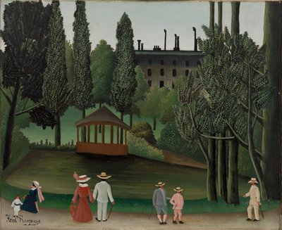 Näkymä Montsouris Parkiin, kioskille tekijältä Henri Rousseau